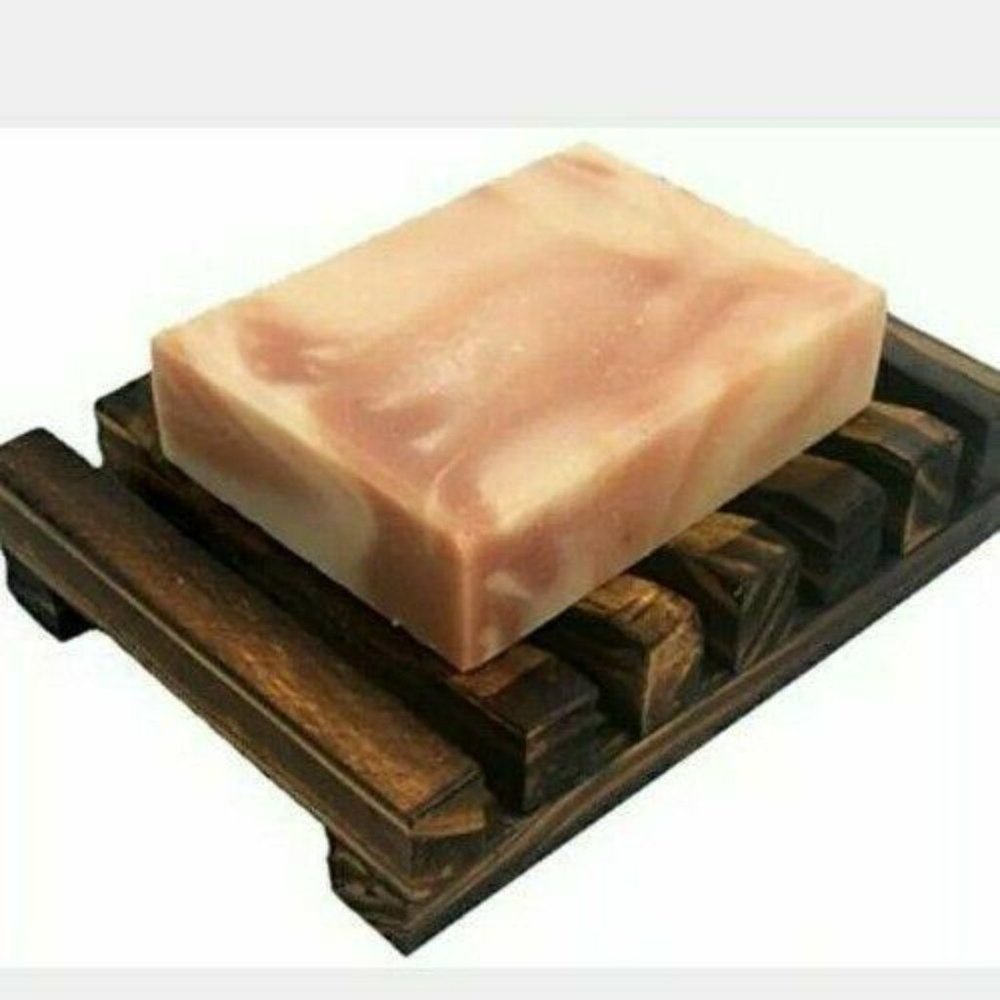 2 Piece Home Bathroom Wooden Soap Case Holder, Sin - Picture 3 of 5